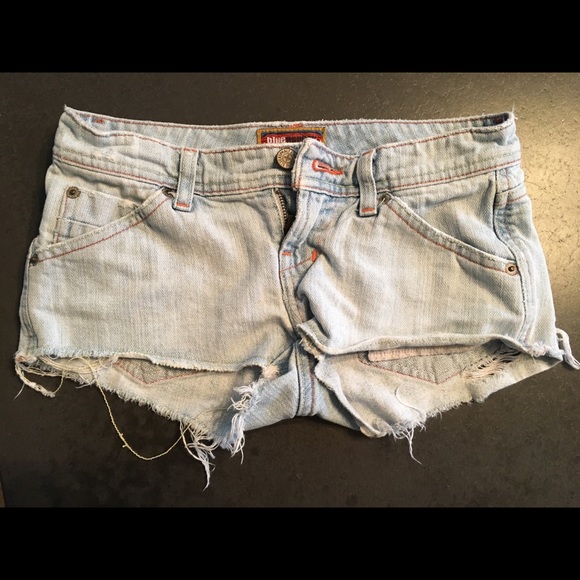 Blue Asphalt light denim Daisy-Duke Jean Shorts - Picture 3 of 5